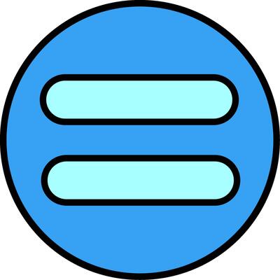 Equal Line Filled Icon