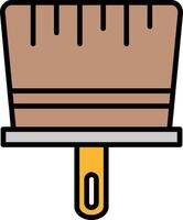 Brush Line Filled Icon vector