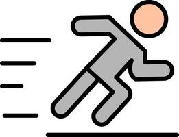 Jogging Line Filled Icon vector