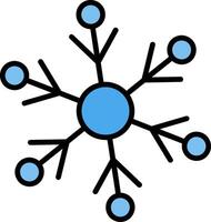 Snowflakes Line Filled Icon vector