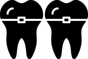 Braces Glyph Icon vector