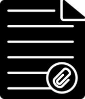 Paperclip Glyph Icon vector