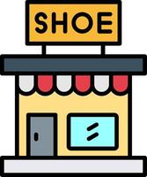 Store Line Filled Icon vector