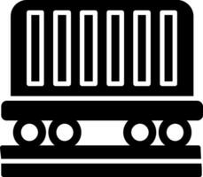 Train Container Glyph Icon vector