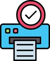 Printer Line Filled Icon vector