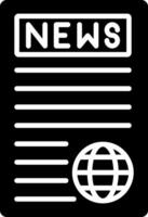 News Report Glyph Icon vector