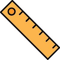 Ruler Line Filled Icon vector