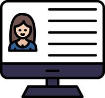 User Profiles Line Filled Icon vector