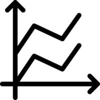 Area Graph Glyph Icon vector