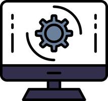 Software Line Filled Icon vector