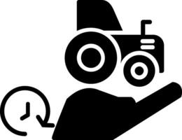 Machines Renting Glyph Icon vector