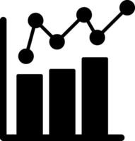 Bar Chart Glyph Icon vector