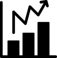 Statistical Chart Glyph Icon vector