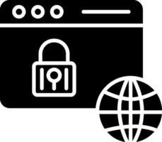 Web Security Glyph Icon vector