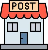 Post Office Line Filled Icon vector