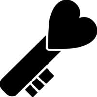 Love Key Glyph Icon vector