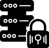 Secure Data Glyph Icon vector