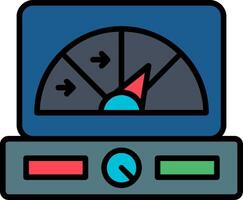 Gauge Line Filled Icon vector