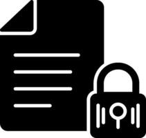 Encrypted Data Glyph Icon vector