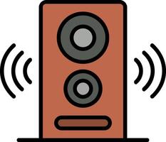 Speaker Line Filled Icon vector