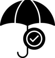 icono de glifo de paraguas vector