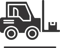 Forklift Glyph Icon vector