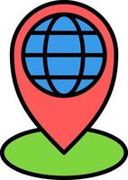 Local Line Filled Icon vector