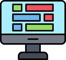 Dashboard Line Filled Icon vector