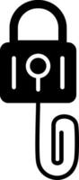 Picklock Glyph Icon vector