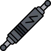 Spark Plug Line Filled Icon vector