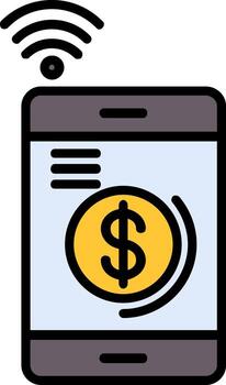 Payment Methods Line Filled Icon vector