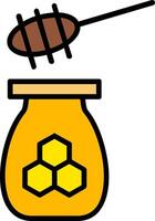 Honey Line Filled Icon vector