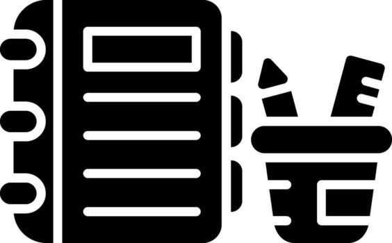 Learning Tools Glyph Icon vector