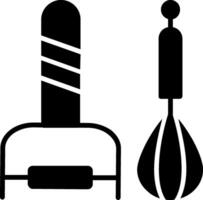 cocina utensilios glifo icono vector