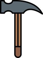 Hammer Line Filled Icon vector