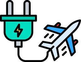 Electric Transport Line Filled Icon vector