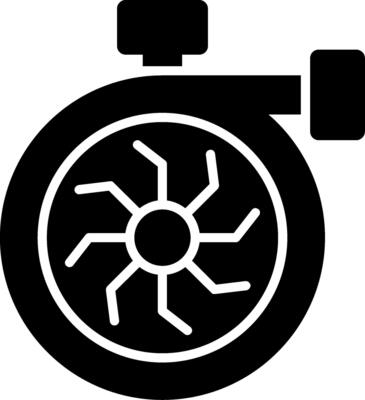 Turbo Engine Glyph Icon