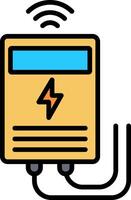 Power Meter Line Filled Icon vector