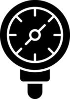 Pressure Gauge Glyph Icon vector