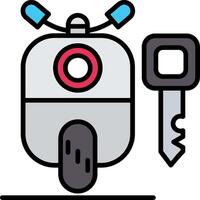 Motorbike Line Filled Icon vector