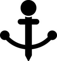Anchor Glyph Icon vector