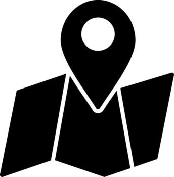 Map Pointer Glyph Icon vector