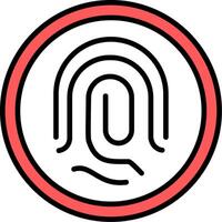 Biometric Identification Line Filled Icon vector
