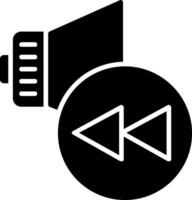 Rewind Glyph Icon vector