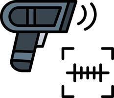 Scanning Line Filled Icon vector