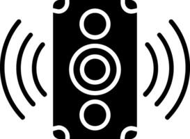 sonido altavoz glifo icono vector
