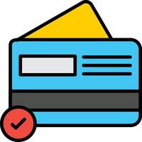 Card Payment Line Filled Icon vector