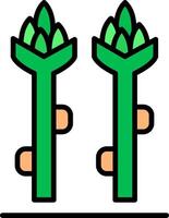 Asparagus Line Filled Icon vector