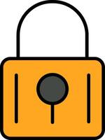 Locked Line Filled Icon vector