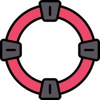 Life Saver Line Filled Icon vector